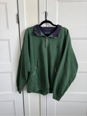 Timberland Sport Series Green Quarter Zip | 100% Cotton